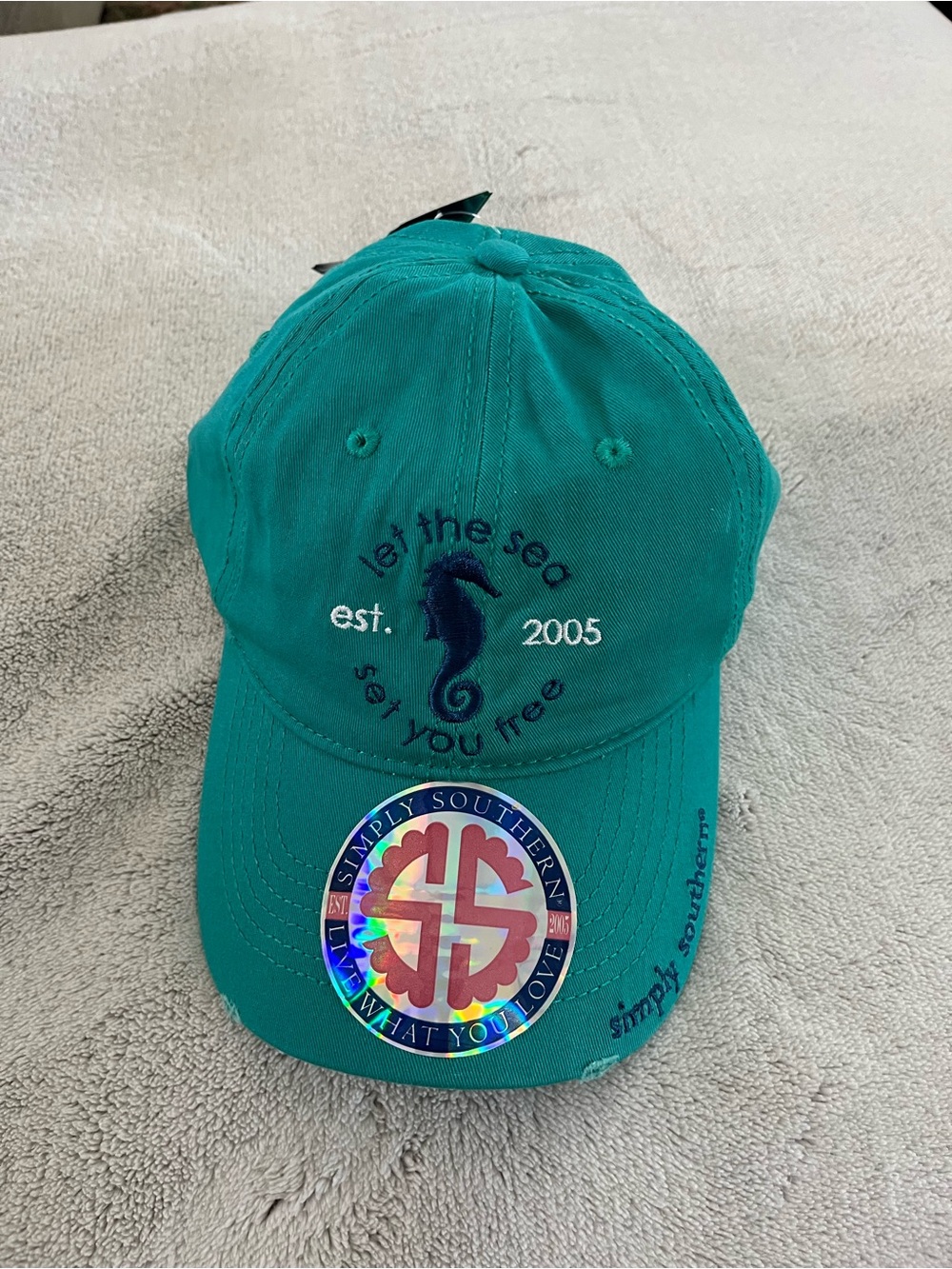 Simply Southern Teal Seahorse Hat